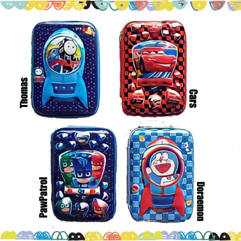 

Tempat Pensil / Pencil Case Anak Cowo Waterproof 6D