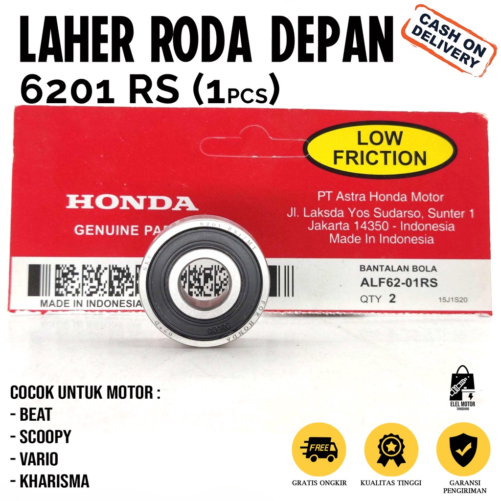 Laher Roda Depan Beat / Laher Roda Kharisma / klaher Roda Vario / Laher 6201 / Bearing Roda Depan Be