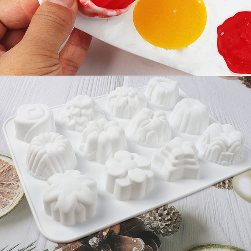 3d Silikon Cetakan Kue Keju Bunga Desain Hati Mousse Kue Dessert Cetakan Jelly Cheesecake DIY Alat Baking Pesta Supply