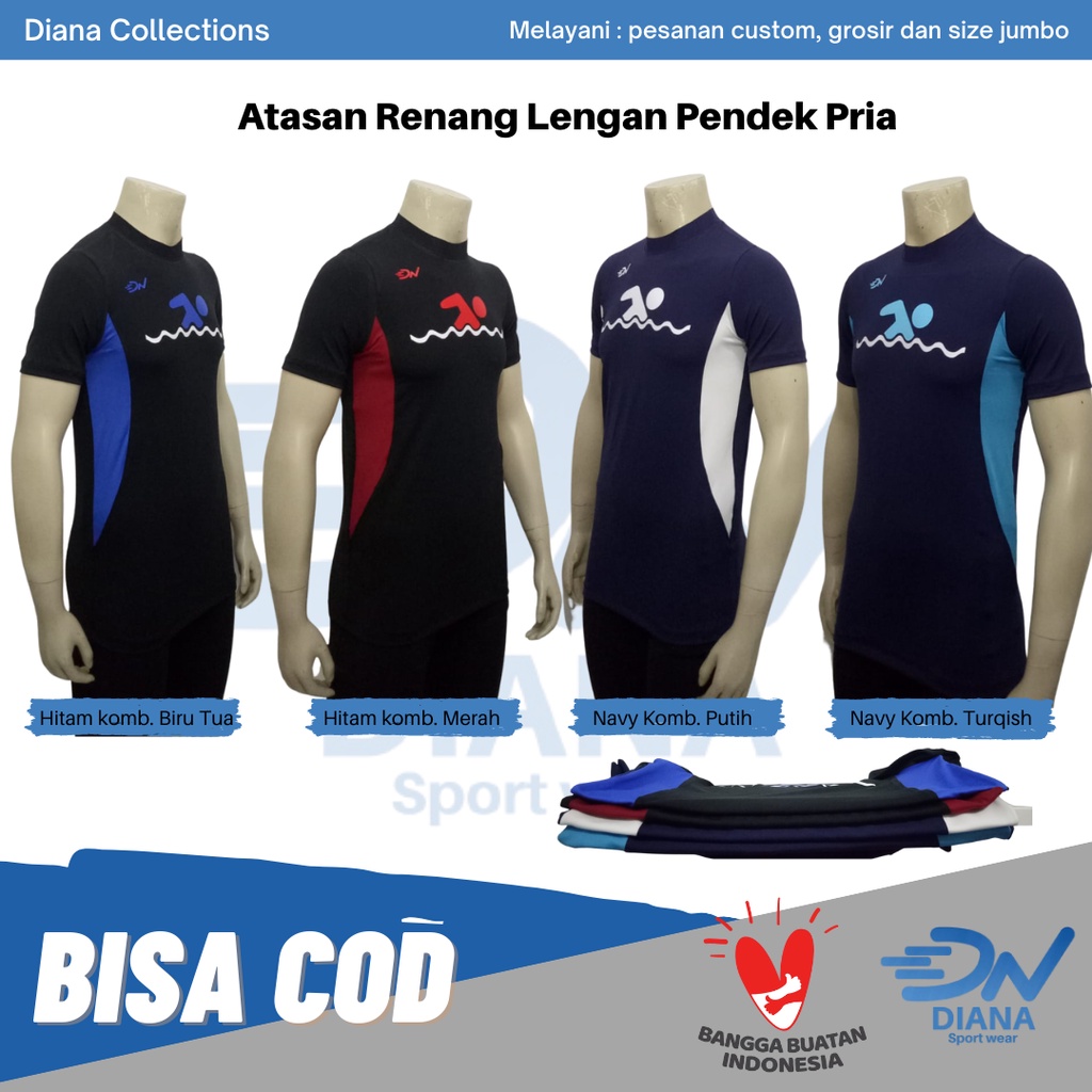 baju renang pria | baju renang lengan pendek | atasan renang pria jumbo | atasan renang | baju renan