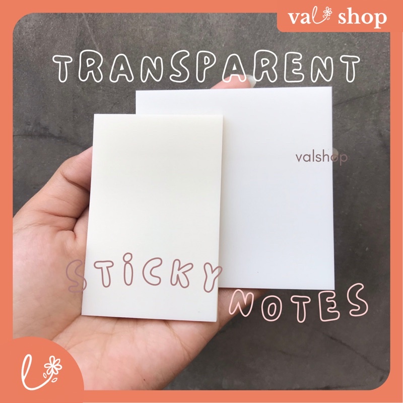 Transparent Sticky Notes | Post-it Transparan | Memo Tempel Aesthetic Waterproof