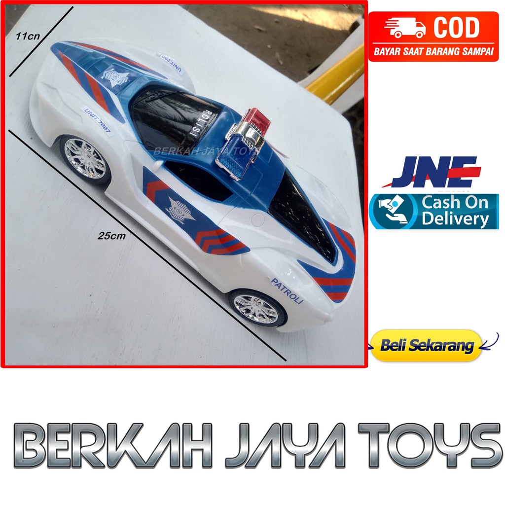 MAINAN ANAK MOBIL MOBILAN POLISI  / MOBIL PATROLI POLISI / MOBIL POLISI UKURAN SEDANG