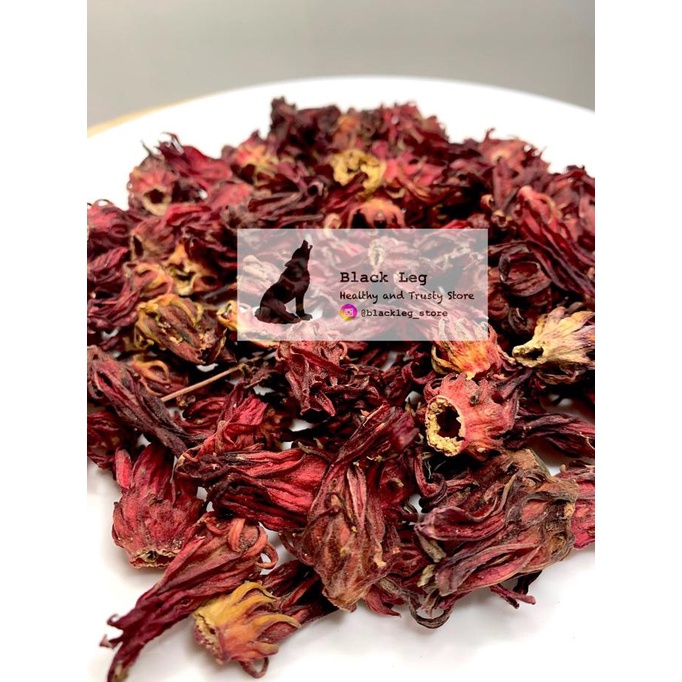 

[[BISA COD]] Red Roselle Flower Tea / Teh Bunga Rosella Merah 50 Gram Premium - R +Lychee syrup