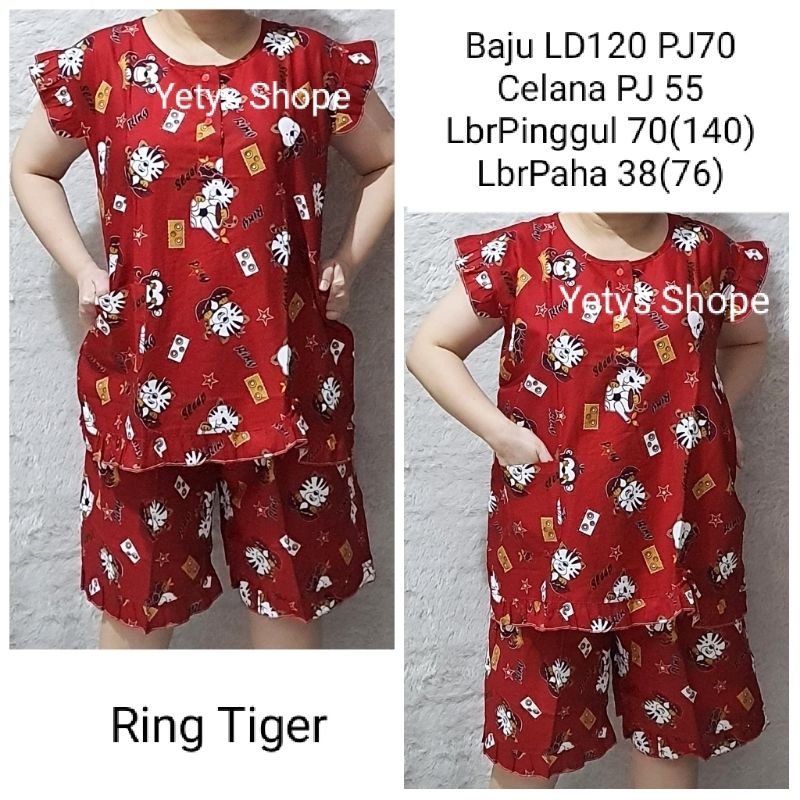 Jumbo LD120 Yukensi Baju Tidur Piyama Imlek Shio Macan Harimau Singa Tiger 2022