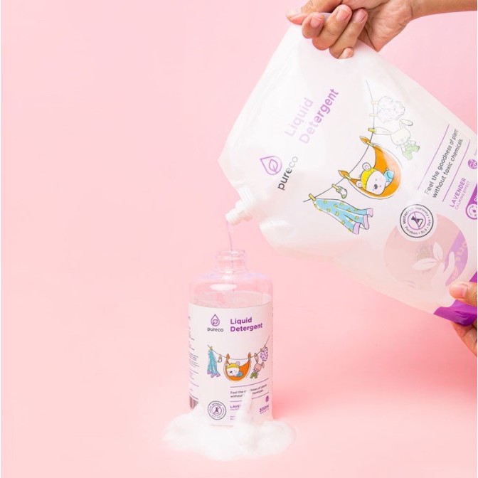 Pureco Liquid Detergent Lavender Refill Pouch 1450ml