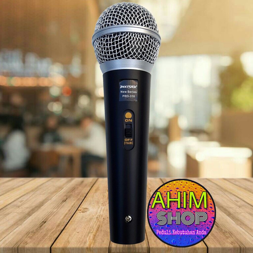 Beetster® New Series PRO-318 Dynamic Microphone Mic Kabel 403cm + Switch ON/OFF Beetster