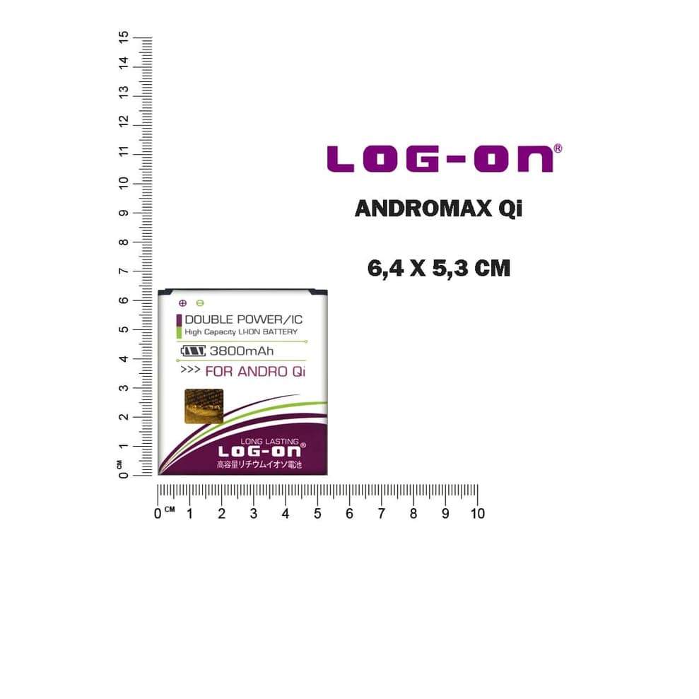 BATERAI LOG ON ANDROMAX QI - E2+ - U2 LI38190 DOUBLE POWER