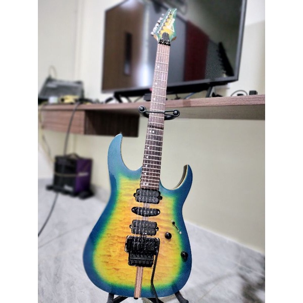 Ibanez Premium RG6PFGMLTD Geyser Blue Burst original made in Indo