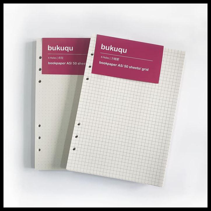 

Loose Leaf Bookpaper A5 - 6 Holes/ Grid/ Dot - Polos