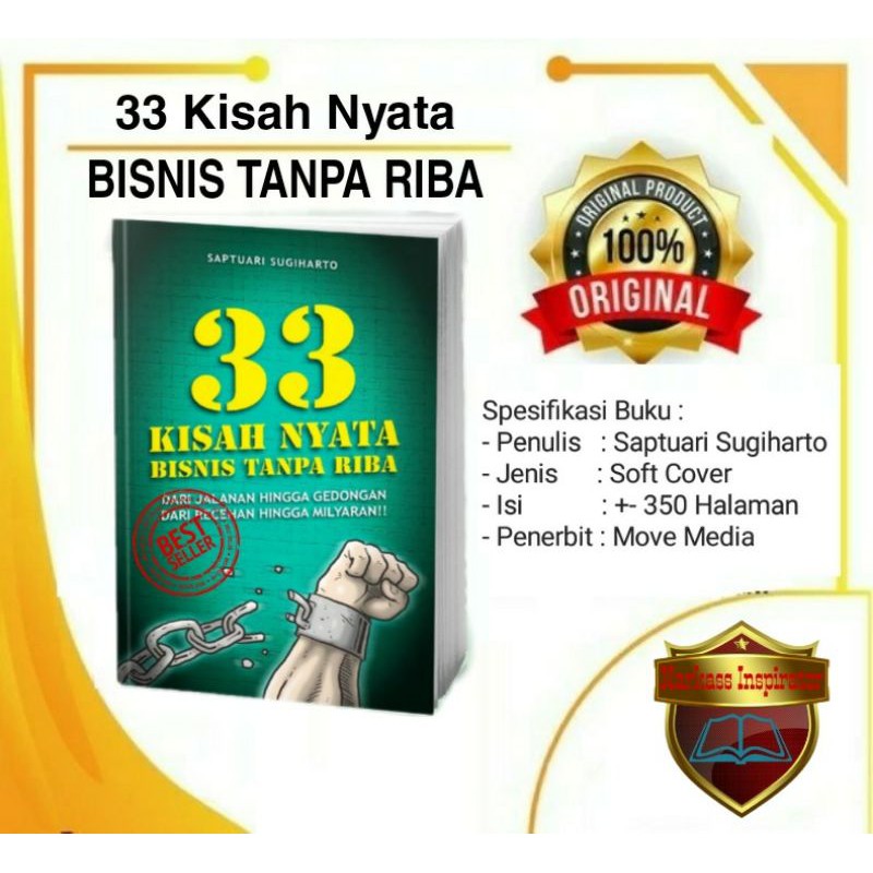 Buku Saptuari 33 Kisah Nyata Membangun Bisnis Tanpa Riba ORIGINAL