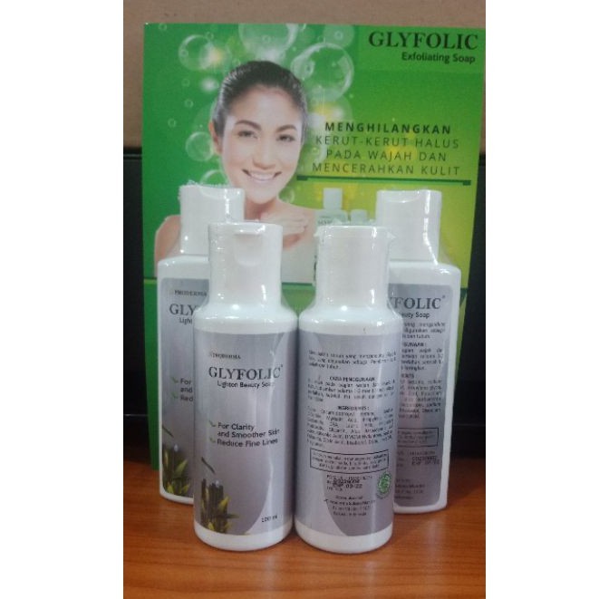 GLYFOLIC Original, Lighten beauty soap,  exfoliating,  penghilang kerut