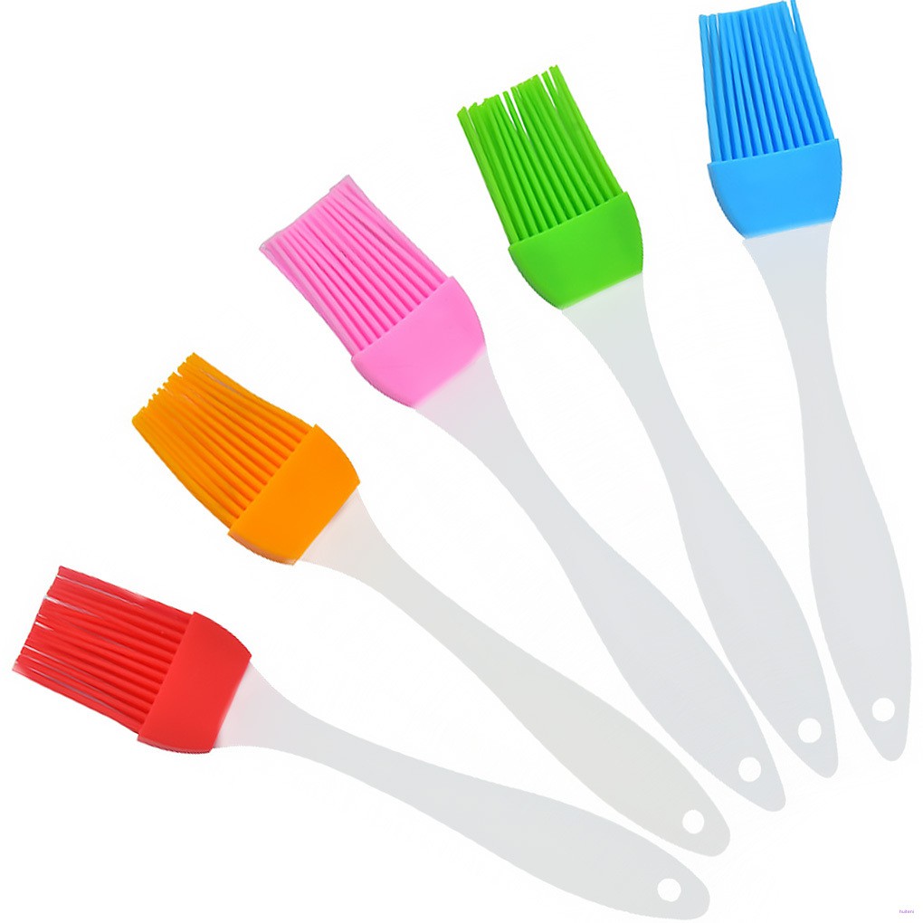 Silicone Basting Brush Clear Handle Heat Resistant Pastry Pancake BBQ Oil Brush Butter Baking Tool, Blue