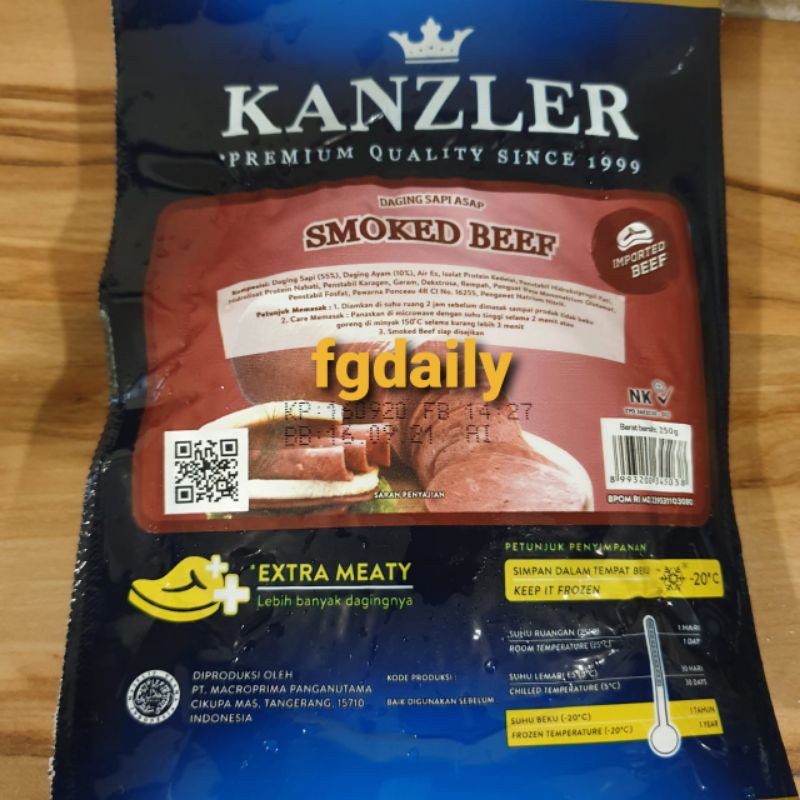 

Kanzler smoked beef / sosis / daging sapi asap kanzler