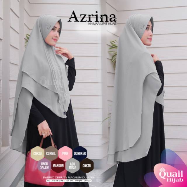 AZRINA QUAILHIJAB KHIMAR LIPIT KHIMAR PREMIUM KHIMAR ORIGINAL KHIMAR SYARI