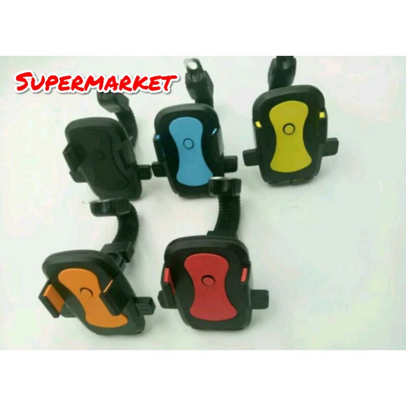 Holder Spion Sepeda Motor Mount Jepit Universal Braket Hp Gps Dudukan