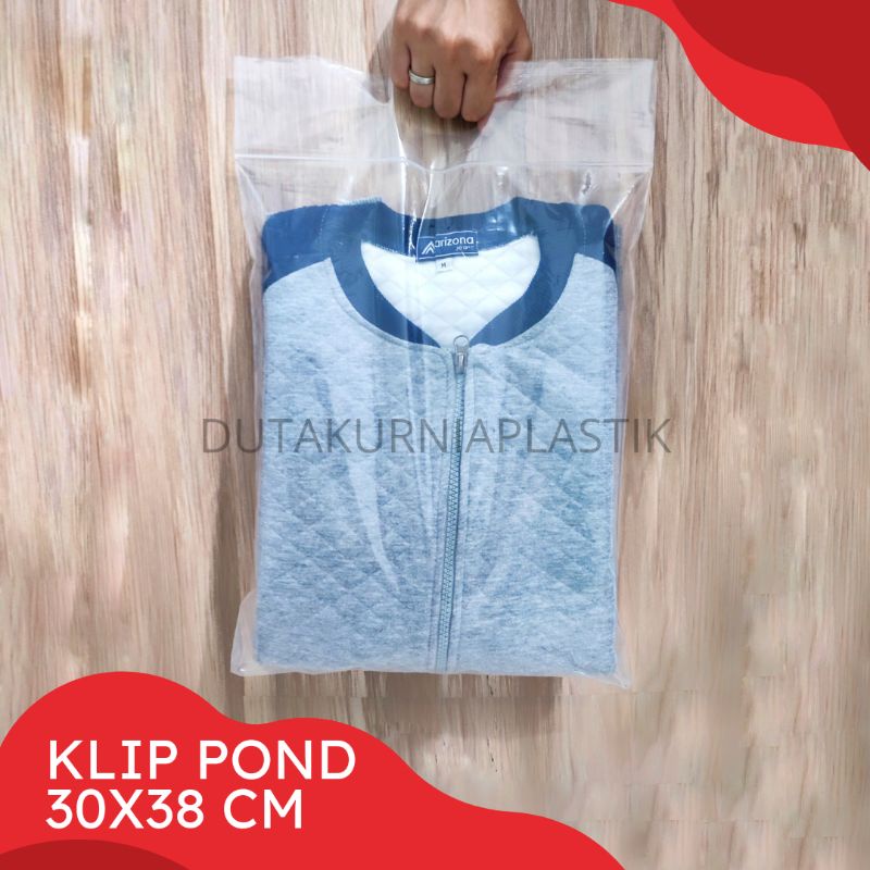 PLASTIK KLIP POND OVAL 30x38+7 KANTONG SEAL ZIPLOCK UNTUK LAUNDRY SEPATU BAJU KAOS FROZEN FOOD