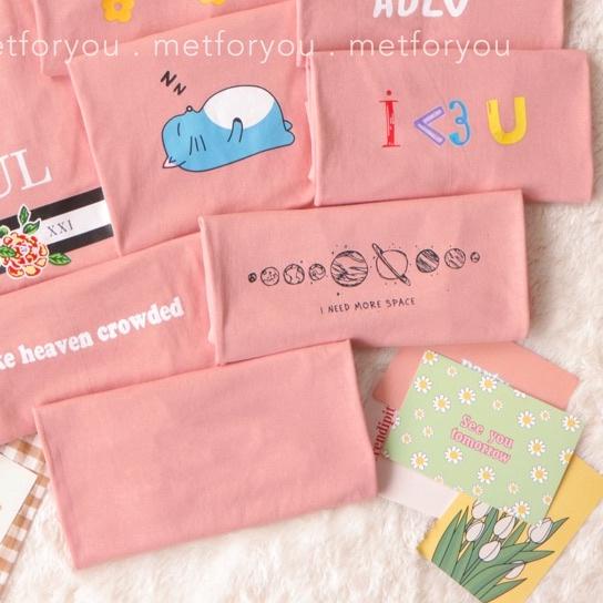 METFORYOU Kaos Wanita Oversize - DUSTY PINK / PEACH / ROSE EDITION