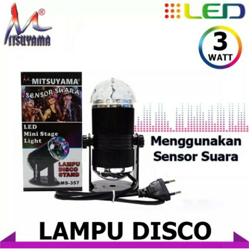 Lampu Disco Led Sensor Suara / Lampu Disko Stand Sensor suara Mitsuyama MS - 357