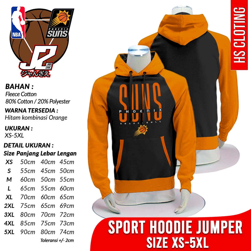 Hoodie Jumper Basketball XS-5XL PHOENIX SUNS NBA JANZAE Western Conference Pasific Division Team Bol