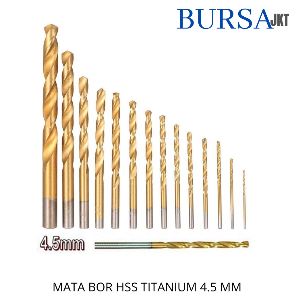 MATA BOR HSS GOLD TITANIUM COATED DRILL BIT 4241 4.5 MM