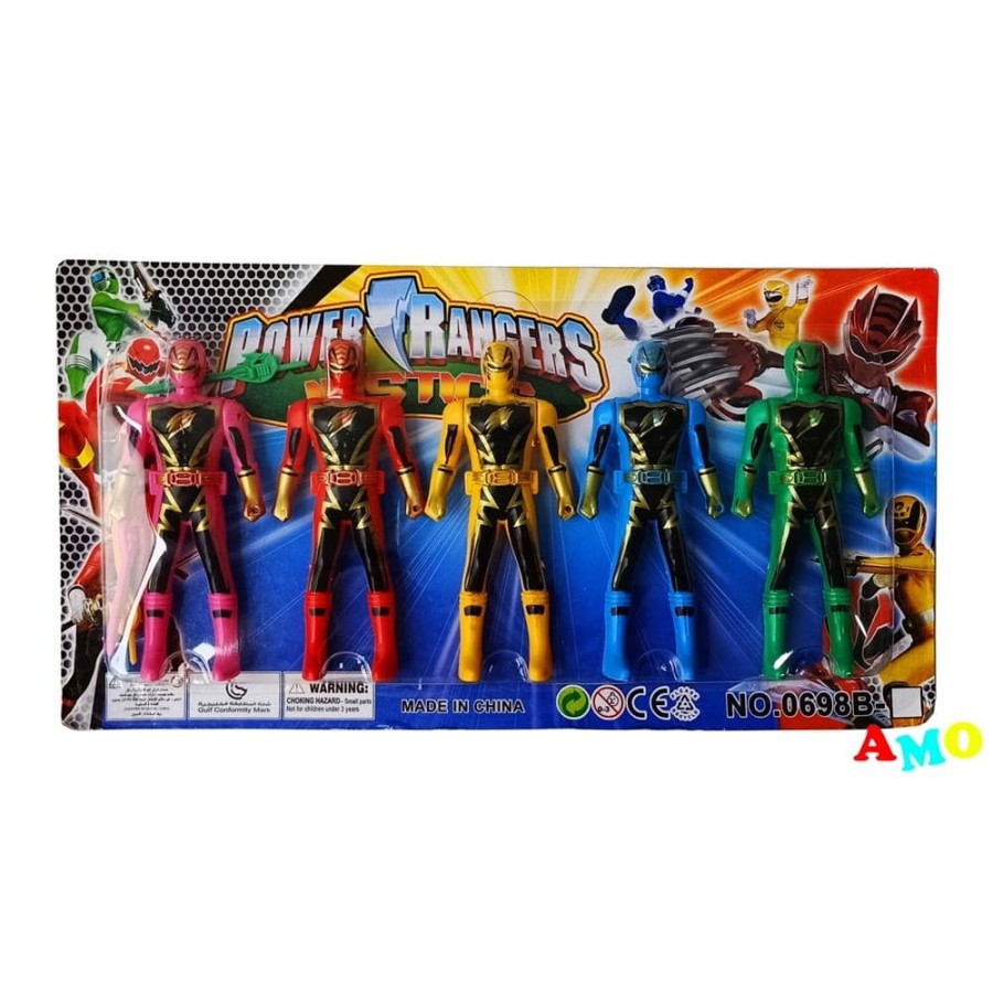 Mainan ANak Laki-laki Mini Action Figure Power Ranger Justice 5 pcs 0698B/ Mainan Anak Robot robot Power Ranger Murah