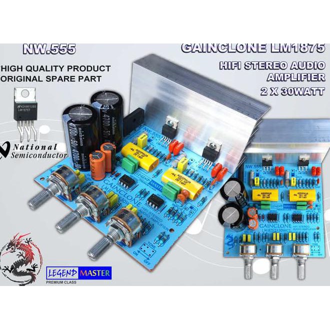 i3wg kit amplifier gainclone stereo lm1875 legend master nw555 5p00