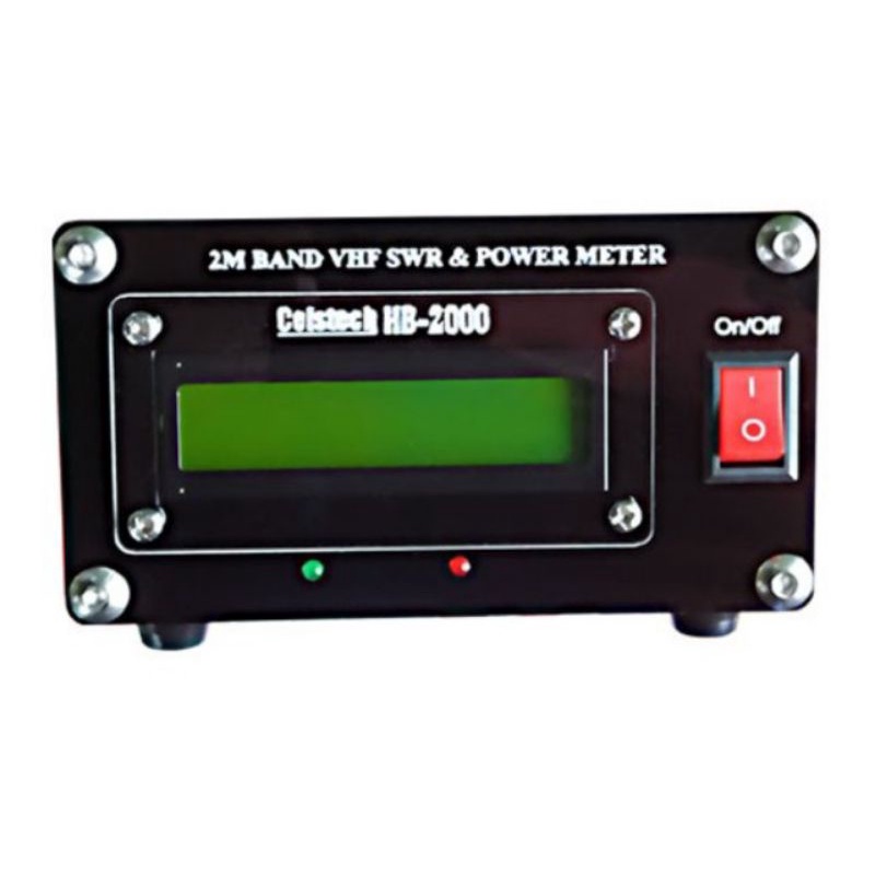 SWR & Power Meter Digital for VHF Box. Aluminium (Celstech HB-2000 - Anti Karat)