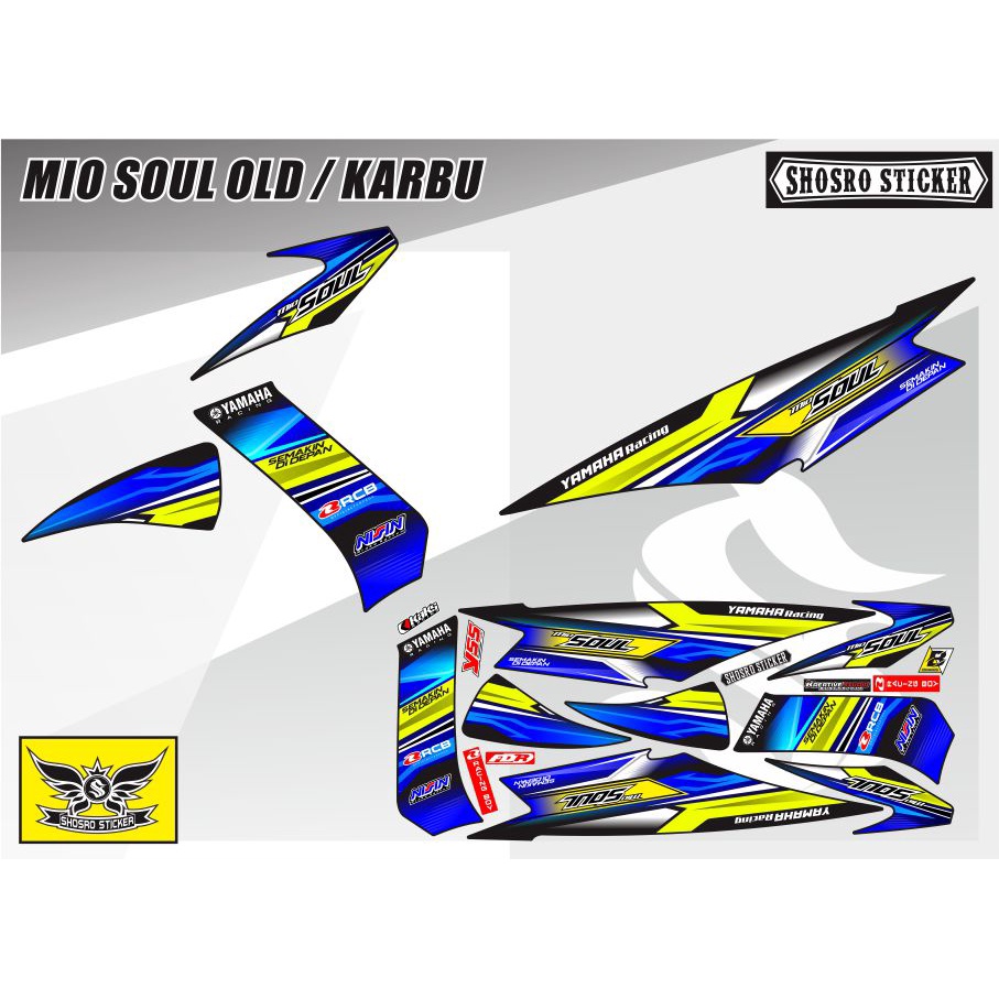 SOUL OLD / STICKER SOUL OLD VARIASI ROAD RACE MOTOR MIO SOUL OLD VARIASI / STIKER POLET YAMAHA MIO S
