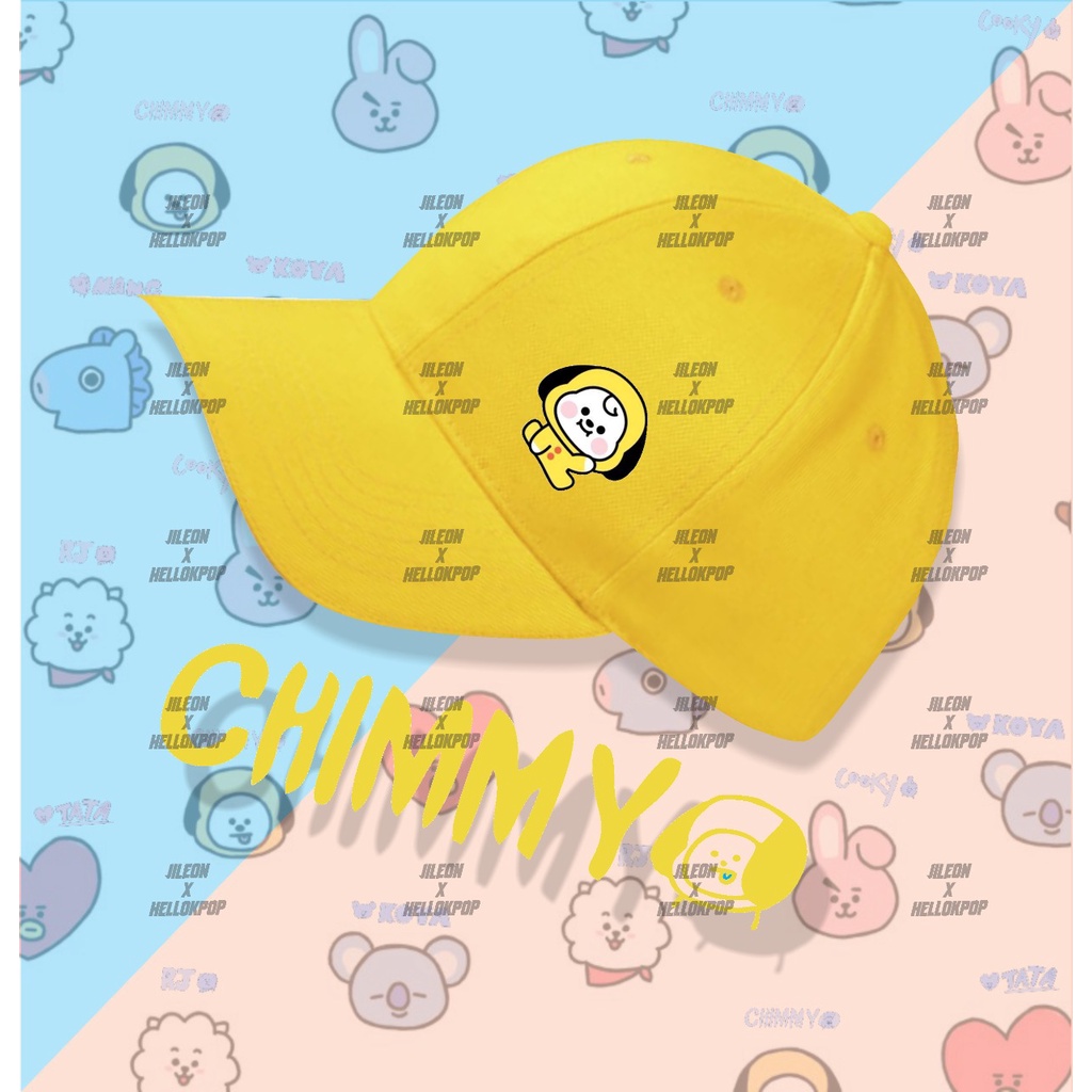 TOPI ANAK DAN DEWASA BT21 CHIMMY COOKY TATA KOYA MANG RJ SHOOKY VAN ( 3 - 10 TAHUN )-1
