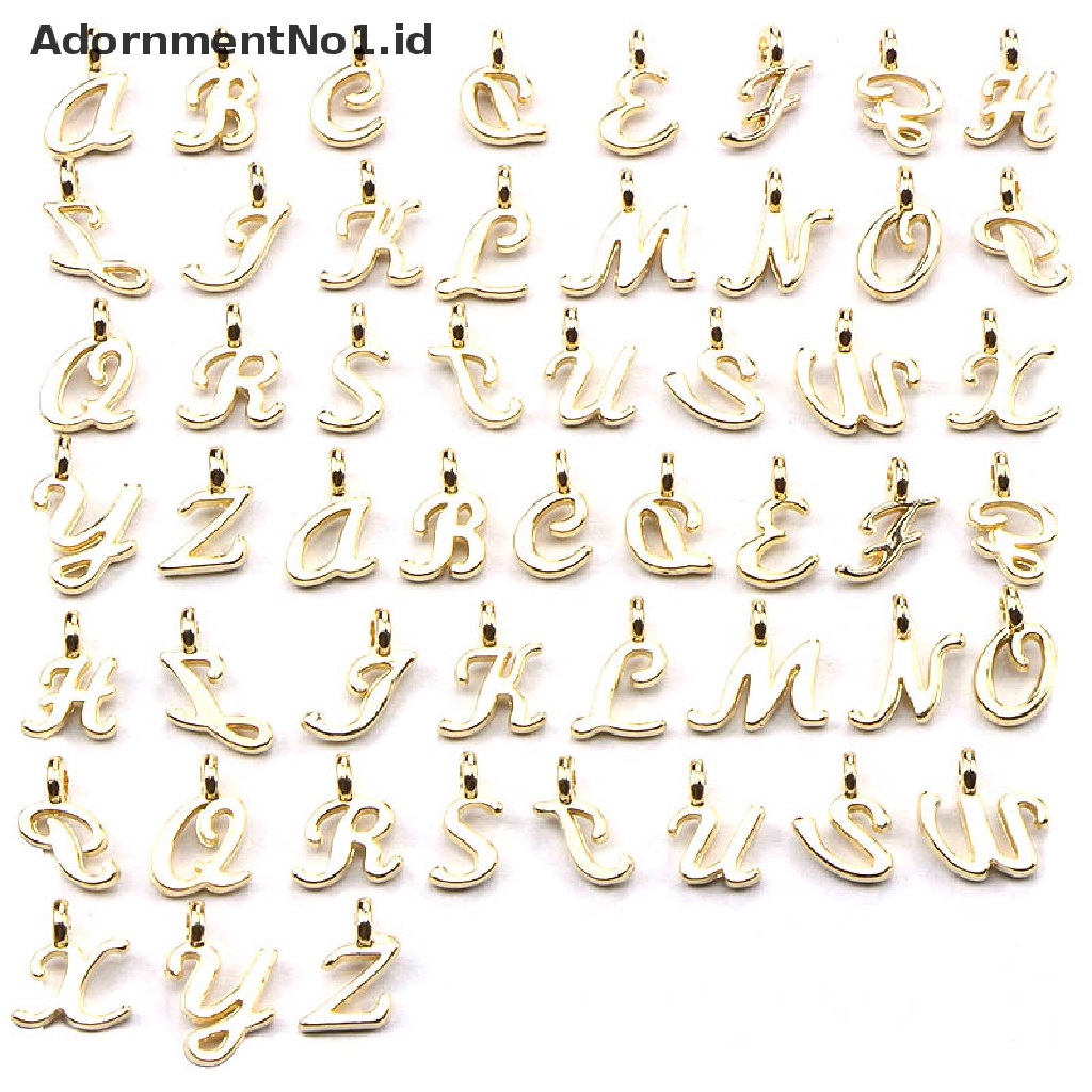 (AdornmentNo1) 52pcs / lot Liontin Aneka Bentuk Warna Emas Untuk DIY Perhiasan