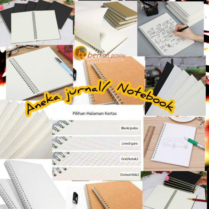 

NOTEBOOK/JURNAL BOOKPAPER GRID/KOTAK2#DOTTED/TITIK2 #BLANK/POLOS