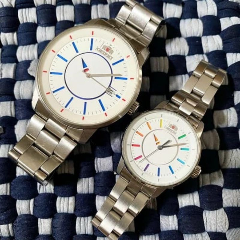 jam tangan Orient Rainbow Disc couple Automatic 21 jewels