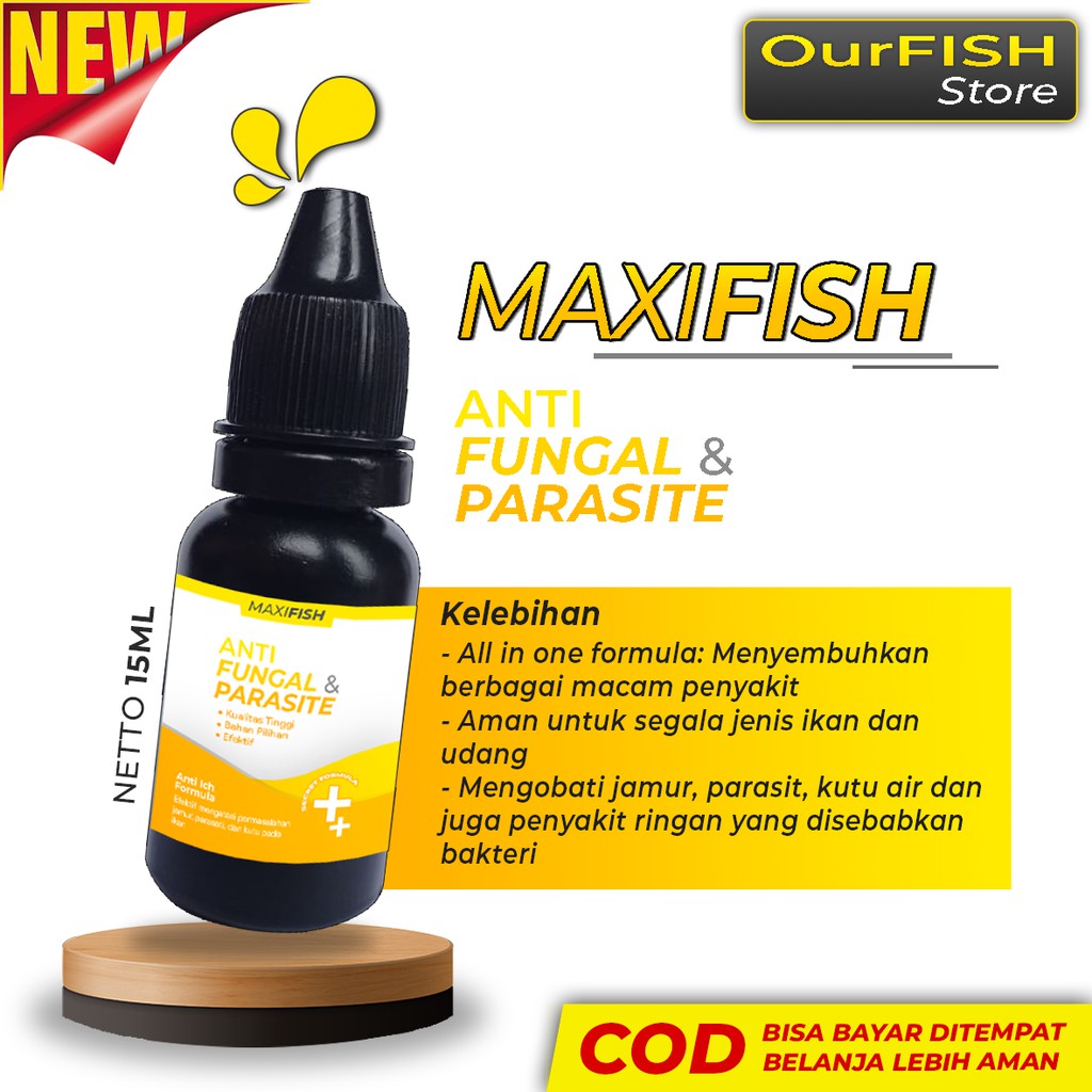 Obat Ikan Hias Anti Jamur Ich Anti White Spot Parasit Ikan Cupang Blue Rim Avatar Halfmoon Guppy