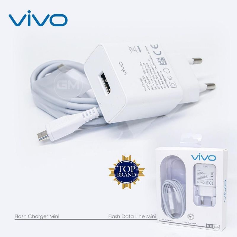 CHARGER VIVO V5 ORIGINAL 100% MICRO 1 USB KUALITAS BAGUS