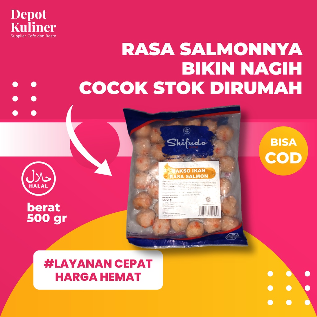 Shifudo bakso ikan rasa salmon 500 gr