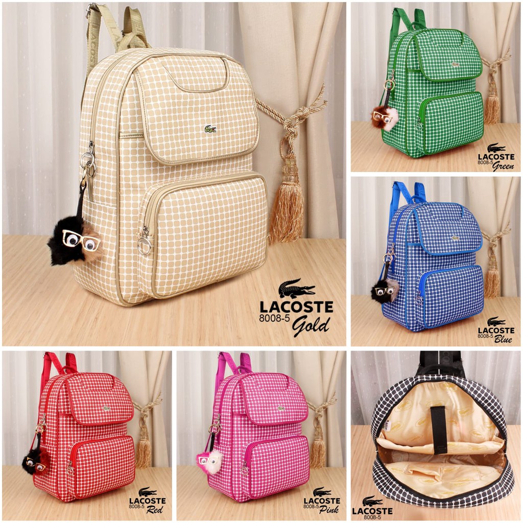 Tas Ransel Lacoste 8008-5  RFV 89  batam impor original fashion branded reseller sale