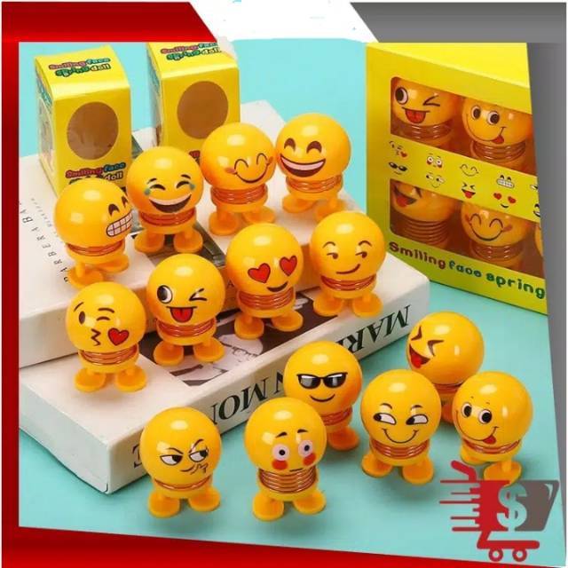 BPT - B516 Boneka Emoticon (BOLA LAMPU JUAL PISAH) / Emoji Goyang / Emoji doll LED Shaking Head