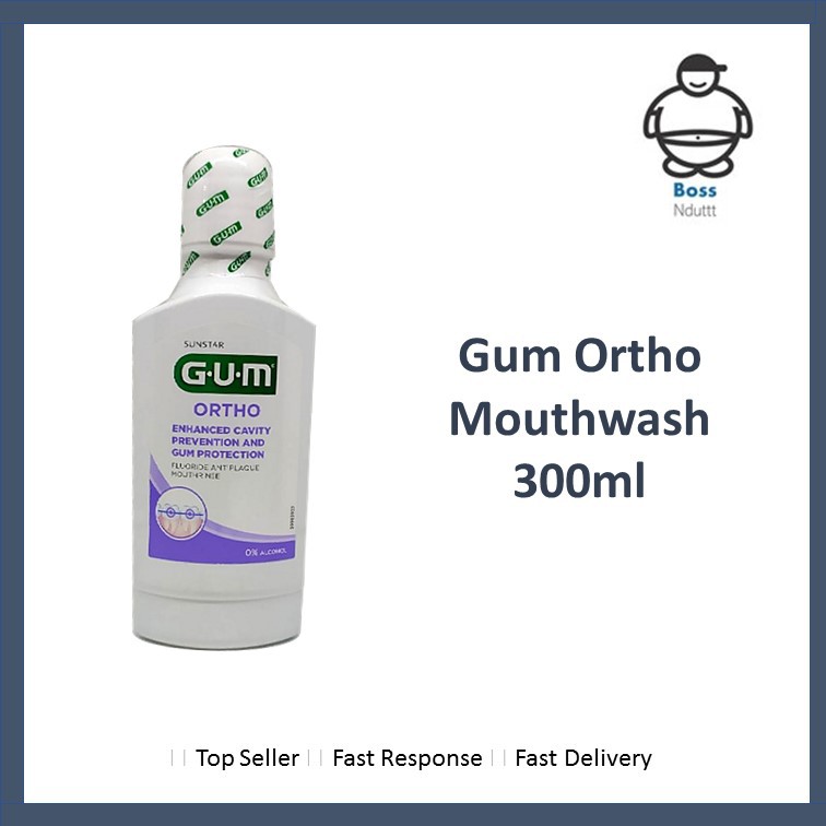 Jual GUM Mouthrinse Mouthwash Ortho 300ml 300 ml mouth rinse wash