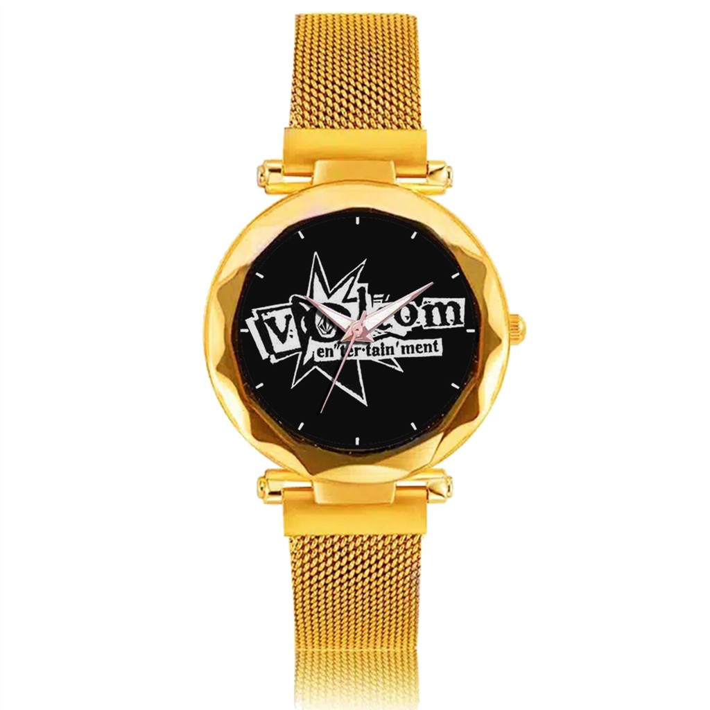 Jam Tangan Wanita Custom - VOLCOM Free Box &amp; Batre Cadangan