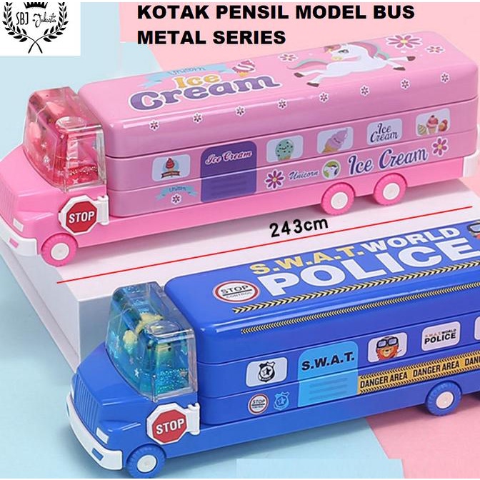 

Office & Stationery | Alat Tulis | Tempat Pensil Kotak Pensil Bus Double Decker Metal Series Unik Lucu | Best Seller