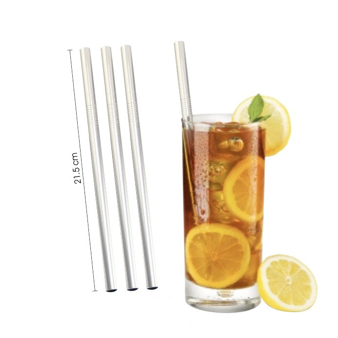 Sedotan Stainless Straw Besi Sikat Pembersih Anti Karat 678