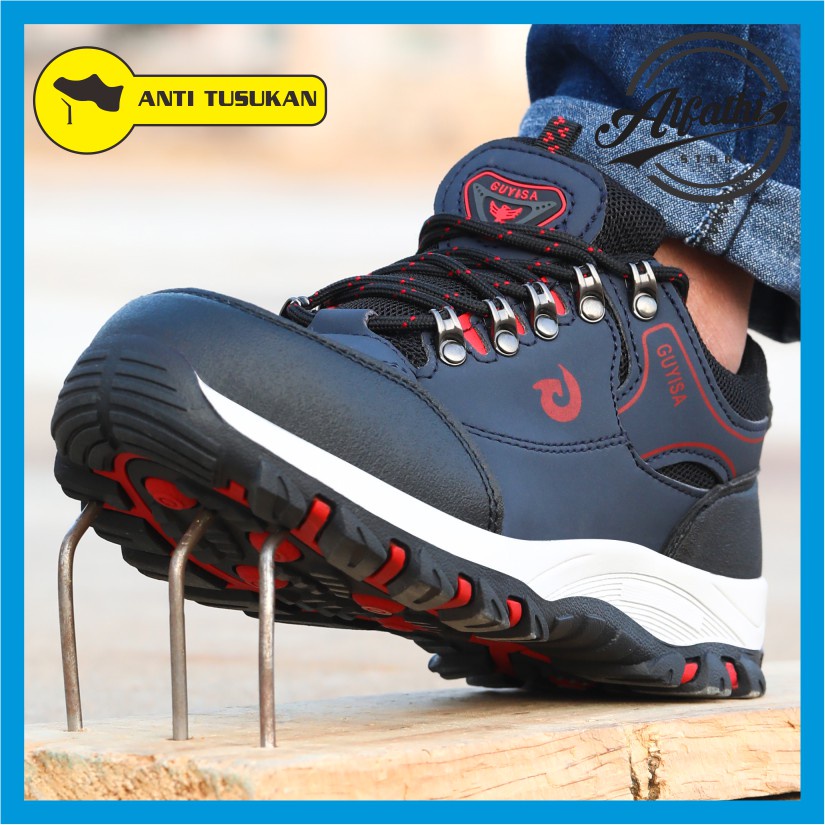 AlFathi Sepatu Safety Sneakers Sport Ori By Guyisa Navy