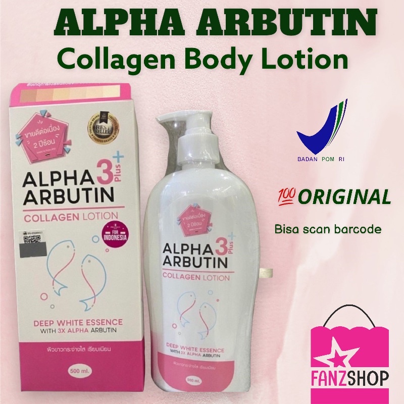 Jual BODY LOTION Alpha Arbutin 3 Plus Collagen Whitening Lotion