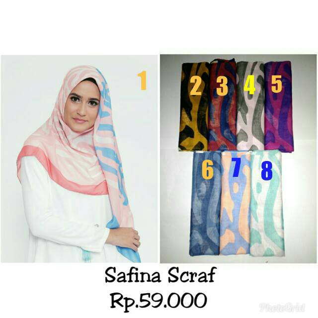 Zoya Scarf SAFINA SCARF Kerudung Segiempat By Zoya