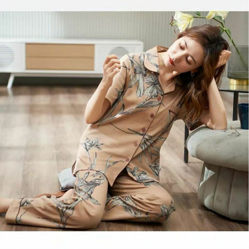 CP16 Setelan piyama cp katun premium motif bunga