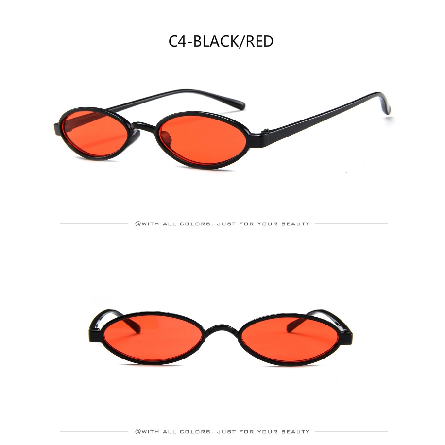 Fashion retro small round frame European and American punk oval sunglasses for men and women