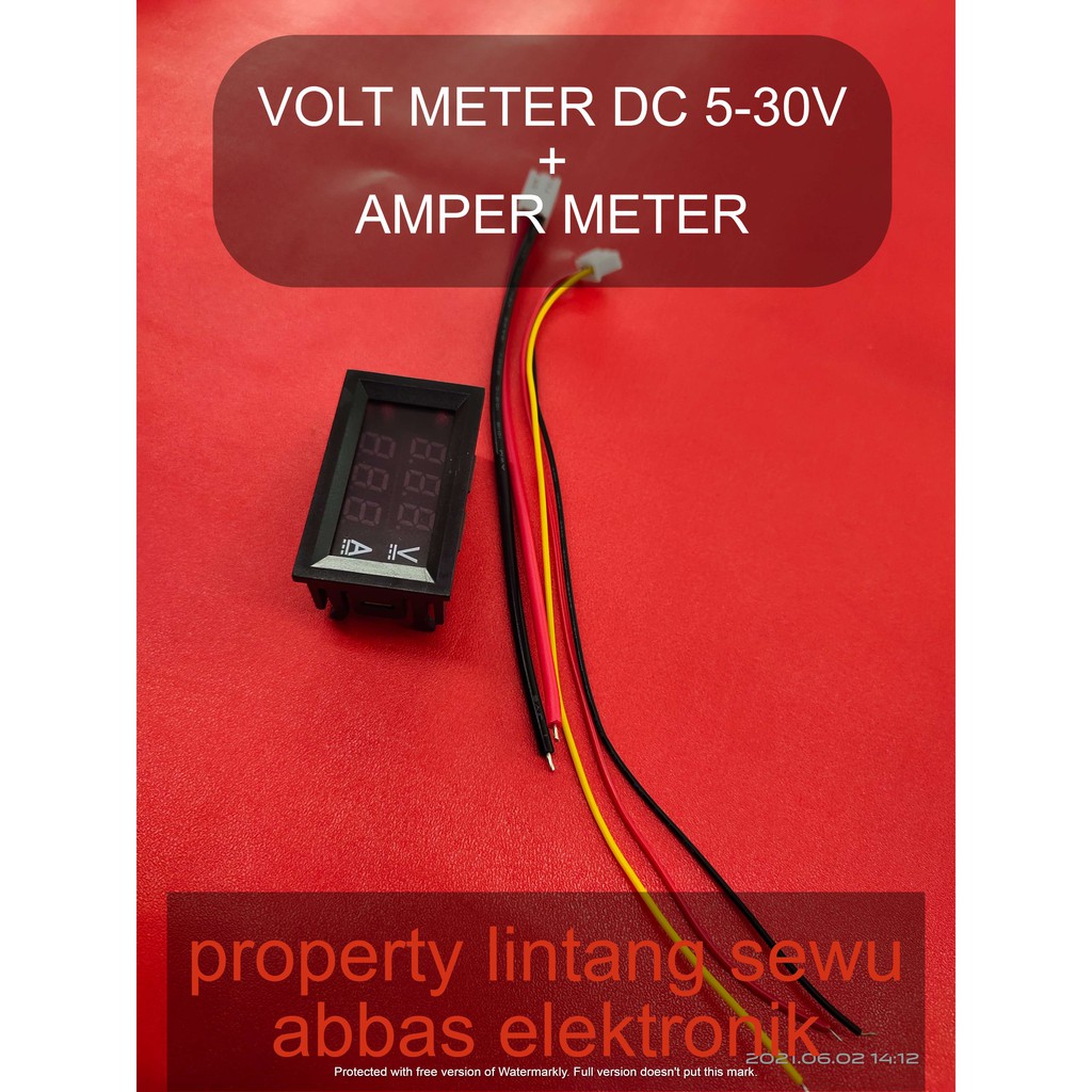 VOLTMETER AMPER METER DIGITAL DC PLUS AMPER