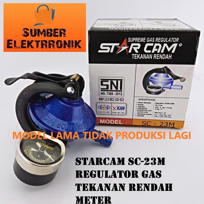 Starcam Regulator Gas  SC-T12 Pengganti SC-23 Tekanan Rendah Meter dan Non Meter free Bubble plus garansi