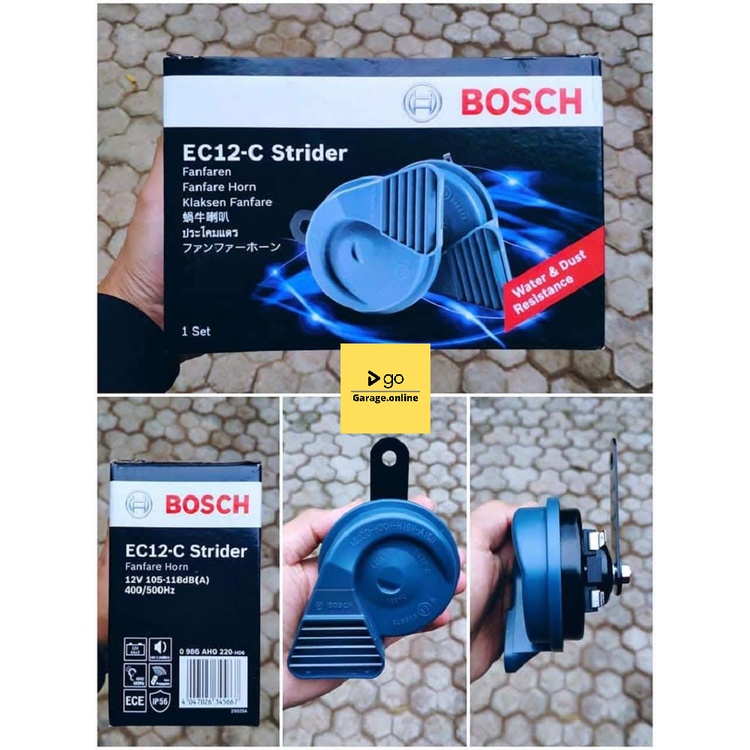 Klakson Keong Bosch Strider EC12-C Waterproof Anti Air 12V Untuk semua Mobil dan Motor Original