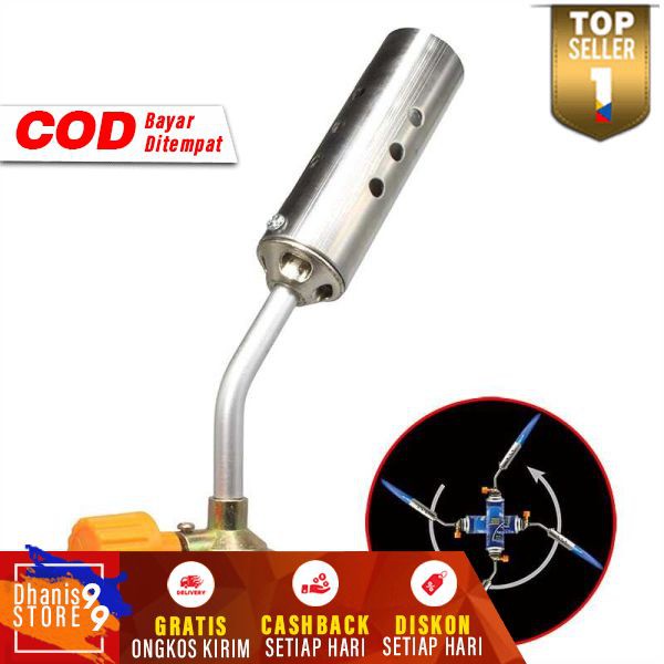 Kepala Gas Butane Torch BBQ Soldering Flame Gun Multifungsi Alat Las Pembakar Roti Stainless Steel